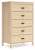 Ashley Cabinella Tan Queen Platform Bed with Dresser and Chest