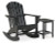 Ashley Sundown Treasure Black Outdoor Chair with End Table