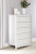 Ashley Hallityn White Twin Panel Headboard with Dresser, Chest and Nightstand Ashley Hallityn White Twin Panel Headboard with Dresser, Chest and Nightstand