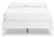Ashley Hallityn White Full Platform Bed with 2 Nightstands