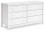 Ashley Hallityn White Full Panel Headboard with Dresser and 2 Nightstands