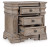 Ashley Blairhurst Light Grayish Brown California King Panel Bed with Mirrored Dresser and Nightstand