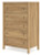 Ashley Bermacy Light Brown Full Platform Bed with Dresser, Chest and Nightstand