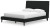 Ashley Cadmori Black Queen Upholstered Bed with Mirrored Dresser