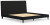 Ashley Cadmori Black King Upholstered Bed with Mirrored Dresser and 2 Nightstands