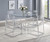 Coaster Adino 47inch Round Glass Top Acrylic Dining Table Chrome