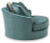 Ashley Laylabrook Teal Chair and Ottoman