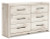 Benchcraft Lawroy Light Natural Twin Panel Headboard with Dresser and 2 Nightstands