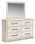 Benchcraft Lawroy Light Natural Full Panel Headboard with Mirrored Dresser, Chest and Nightstand