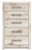 Benchcraft Lawroy Light Natural Full Panel Headboard with Mirrored Dresser, Chest and Nightstand