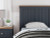 Ashley Landocken Brown Blue Twin Panel Headboard with Mirrored Dresser and Nightstand