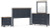 Ashley Landocken Brown Blue Queen Panel Headboard with Mirrored Dresser and Nightstand