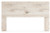 Benchcraft Lawroy Light Natural King Panel Headboard with Mirrored Dresser and Nightstand