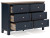 Ashley Landocken Brown Blue Twin Panel Headboard with Dresser and 2 Nightstands