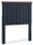 Ashley Landocken Brown Blue Twin Panel Headboard with Dresser and 2 Nightstands