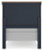 Ashley Landocken Brown Blue Twin Panel Headboard with Dresser and 2 Nightstands