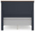 Ashley Landocken Brown Blue Full Panel Headboard with Mirrored Dresser and Chest