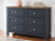 Ashley Landocken Brown Blue Full Panel Headboard with Dresser Ashley Landocken Brown Blue Full Panel Headboard with Dresser