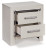 Ashley Zyniden Silver Queen Upholstered Panel Bed with Mirrored Dresser and 2 Nightstands