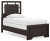 Ashley Covetown Dark Brown Twin Panel Bed with Dresser and 2 Nightstands