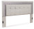 Ashley Zyniden Silver King Upholstered Panel Headboard with Mirrored Dresser and Nightstand Ashley Zyniden Silver King Upholstered Panel Headboard with Mirrored Dresser and Nightstand
