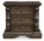 Ashley Maylee Dark Brown King Upholstered Bed with Mirrored Dresser and 2 Nightstands