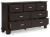 Ashley Covetown Dark Brown King Panel Bed with Dresser and 2 Nightstands