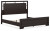Ashley Covetown Dark Brown King Panel Bed with Dresser and 2 Nightstands