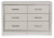Ashley Zyniden Silver King Upholstered Panel Bed with Dresser