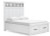 Benchcraft Ashbryn White Natural Queen Panel Storage Bed with Mirrored Dresser and Nightstand Benchcraft Ashbryn White Natural Queen Panel Storage Bed with Mirrored Dresser and Nightstand