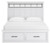 Benchcraft Ashbryn White Natural King Panel Storage Bed with Mirrored Dresser, Chest and Nightstand