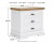 Benchcraft Ashbryn White Natural King Panel Storage Bed with Mirrored Dresser, Chest and Nightstand