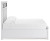 Benchcraft Ashbryn White Natural King Panel Storage Bed with Mirrored Dresser and Chest
