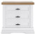 Benchcraft Ashbryn White Natural California King Panel Storage Bed with Mirrored Dresser, Chest and Nightstand