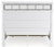 Benchcraft Ashbryn White Natural California King Panel Storage Bed with Mirrored Dresser, Chest and 2 Nightstands