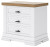 Benchcraft Ashbryn White Natural California King Panel Storage Bed with Mirrored Dresser, Chest and 2 Nightstands