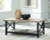 Ashley Bristenfort Brown Black Coffee Table with 1 End Table