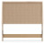 Ashley Cielden Two-tone Full Upholstered Panel Bed with Mirrored Dresser and 2 Nightstands