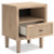 Ashley Cielden Two-tone Full Upholstered Panel Bed with Mirrored Dresser and 2 Nightstands