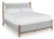 Ashley Lyncott Brown King Upholstered Bed with 2 Nightstands