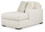Ashley Chessington Ivory 2-Piece Sectional with Ottoman