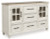 Benchcraft Shaybrock Antique White Queen Panel Bed with Dresser