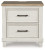 Benchcraft Shaybrock Antique White Queen Panel Bed with 2 Nightstands