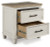 Benchcraft Shaybrock Antique White Queen Panel Bed with 2 Nightstands