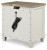 Benchcraft Shaybrock Antique White Queen Panel Bed with 2 Nightstands