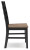 Ashley Wildenauer Brown Black Dining Table and 6 Chairs and Bench