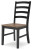 Ashley Wildenauer Brown Black Dining Table and 6 Chairs and Bench Ashley Wildenauer Brown Black Dining Table and 6 Chairs and Bench