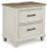Benchcraft Shaybrock Antique White California King Panel Bed with Mirrored Dresser, Chest and 2 Nightstands