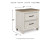 Benchcraft Shaybrock Antique White California King Panel Bed with Mirrored Dresser, Chest and 2 Nightstands