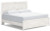 Ashley Gerridan White Gray King Panel Bed with Mirrored Dresser and 2 Nightstands